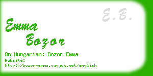 emma bozor business card